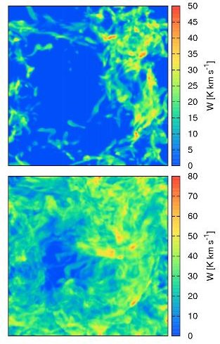 Integrated intensity maps for 12CO